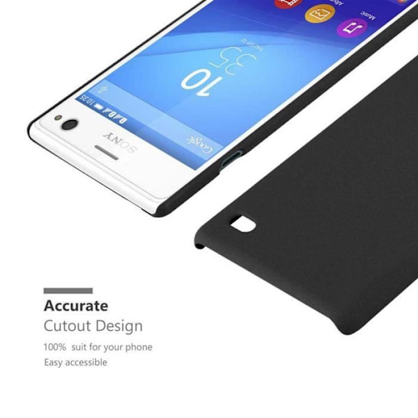 Coque - CADORABO - Sony Xperia C4 - Stötskydd - Design Frostad - Matt Finish Svart