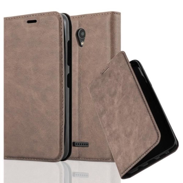 Lenovo A PLUS-fodral i KAFFEBRUN från Cadorabo (INVISIBLE MAGNETIC CLOSURE Design) Helt skyddsfodral med flipflik