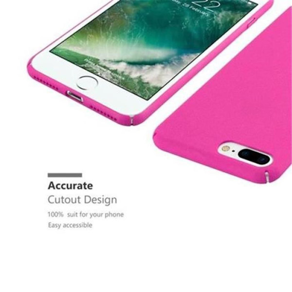 Apple iPhone 8 PLUS / 7 PLUS FROSTY LJUSROSA Fodral Cadorabo DESIGN FROSTY Hårt Fodral Skydd Skydd Ultra Slim Bumper Fodral