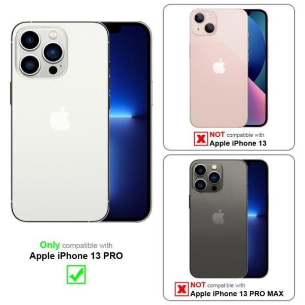 Fodral till Apple iPhone 13 PRO Skal i COBALT VIOLET Fodral Skydd i härdat glas och TPU silikon