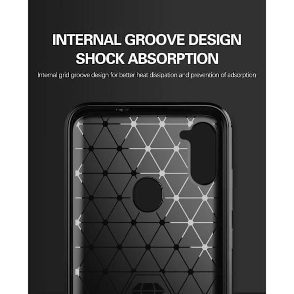 Étui för Samsung Galaxy A11/M11 - CADORABO - BORSTAD GRÅ - Silikon TPU - Lätt skydd - Kolfiberdesign BORSTAD GRÅ
