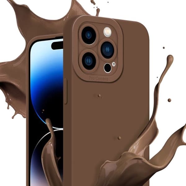 Skyddsfodral för iPhone 14 PRO i FLUID BRUN Stötsäker brun