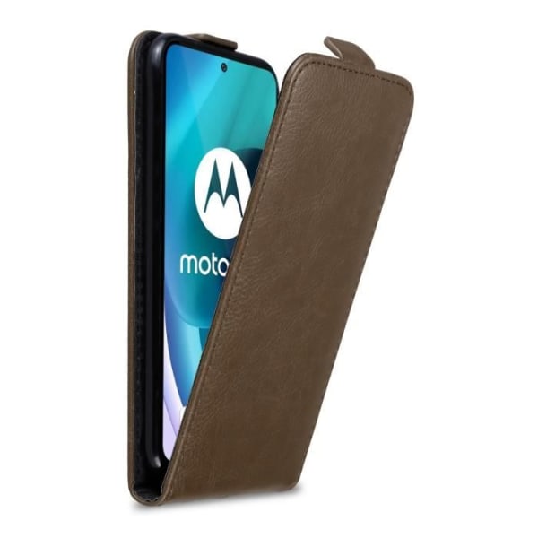 Coque - CADORABO - Motorola MOTO G71 5G - Kaffeebrun - Magnetisk Flip - Komplett skydd kaffe brunt