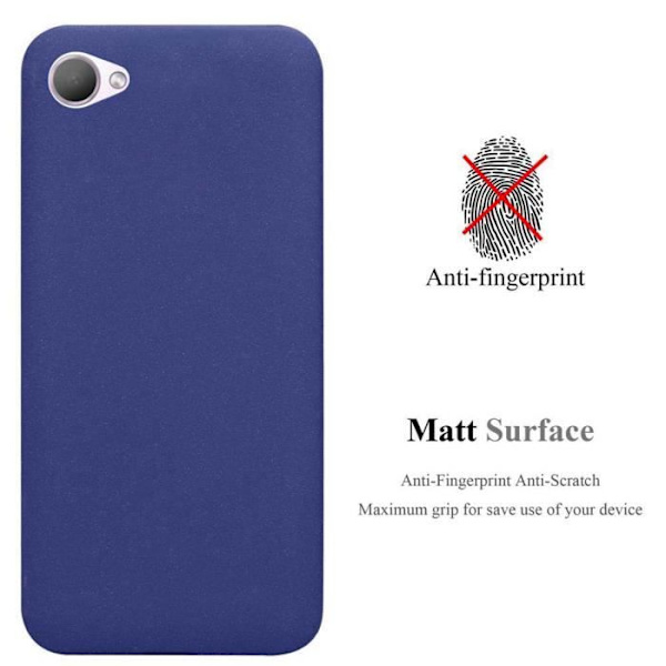 Coque - CADORABO - HTC Desire 12 - Silikon TPU - Stötteknskydd - Fin och lätt design Frost mörkblå