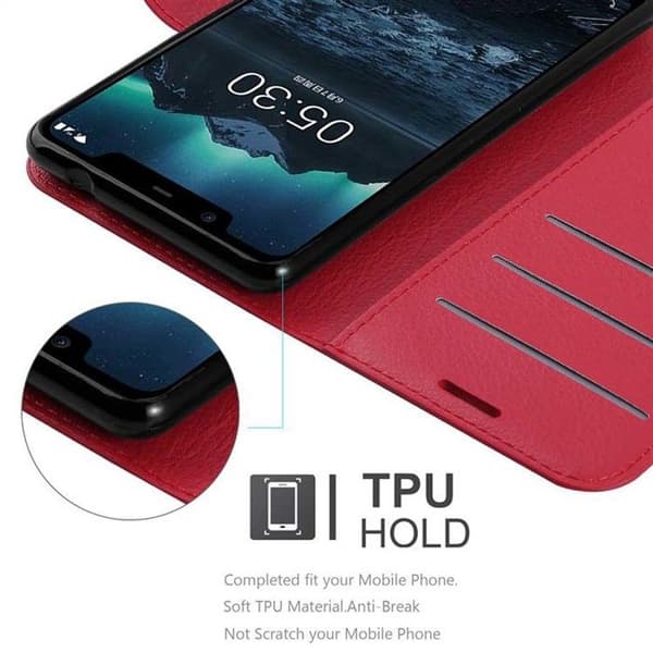 Fodral för Nokia 5.1 i KIRSCHRÖD Röd
