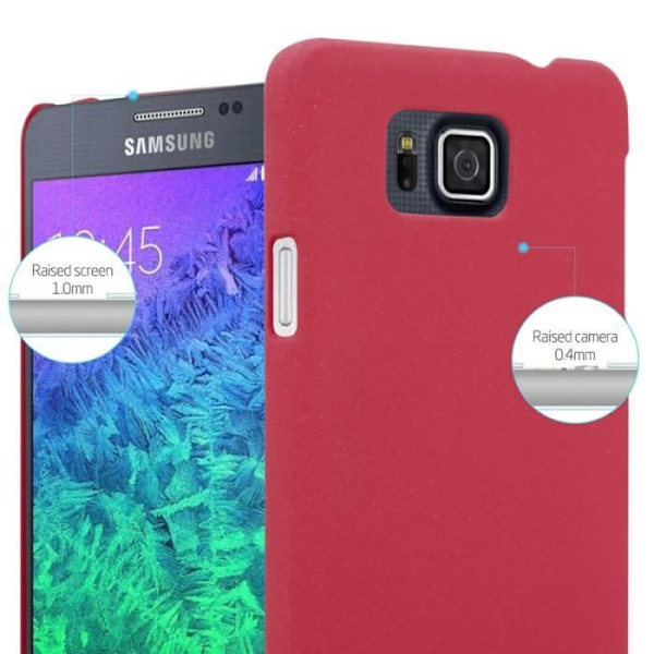 Coque - CADORABO - Samsung Galaxy ALPHA - Röd - Hård Skydd - Matt Design Röd