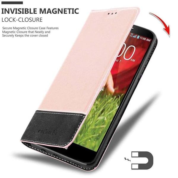 Fodral för LG G2 Hölje i ROSA SVART Skyddsetui Ros