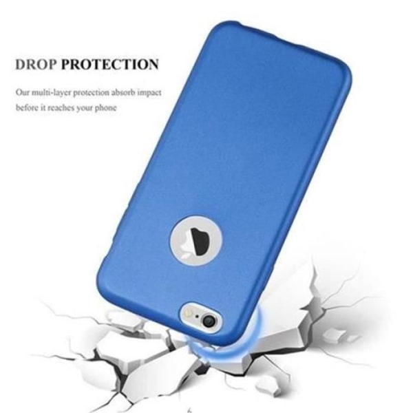 Apple iPhone 6 PLUS-fodral - iPhone 6S PLUS i METALLIC BLUE från Cadorabo (METALLIC MATTE Design) Mjukt silikon TPU-gelskydd