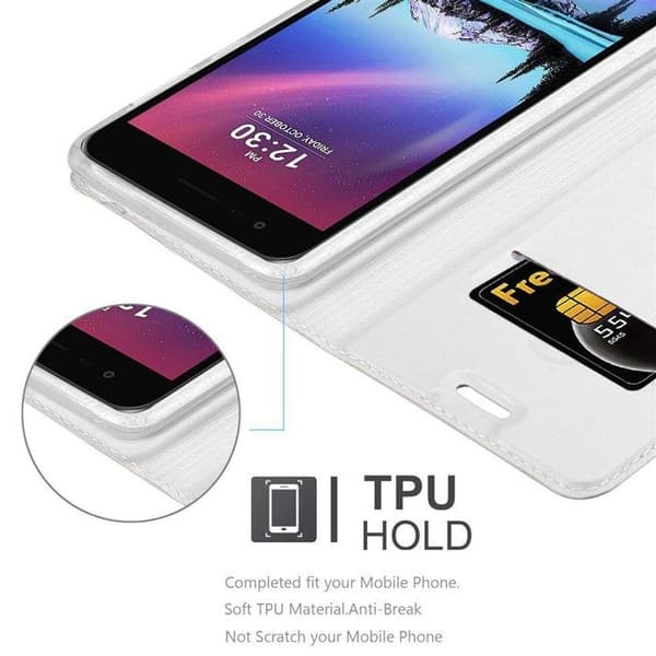 Fodral med lock för LG K4 2017 Plånbok i KLASSISK SILVER Stötsäker Grå