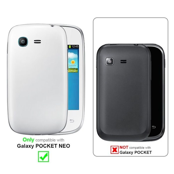 Fodral för Samsung Galaxy POCKET NEO Etui i NÖTBRUN Fodral Skydd i strukturerad konstläder med fack kastanj