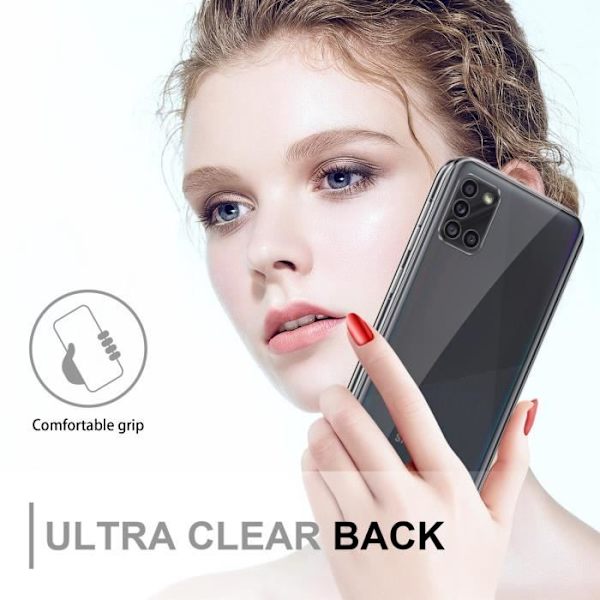 Cadorabo Fodral för Samsung Galaxy A31 i Transparent Fodral 360° Helkroppsskydd Skärmskydd Transparent
