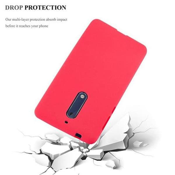 Skyddsskal för Nokia 5 2017 FROST RÖD Silikon TPU Röd
