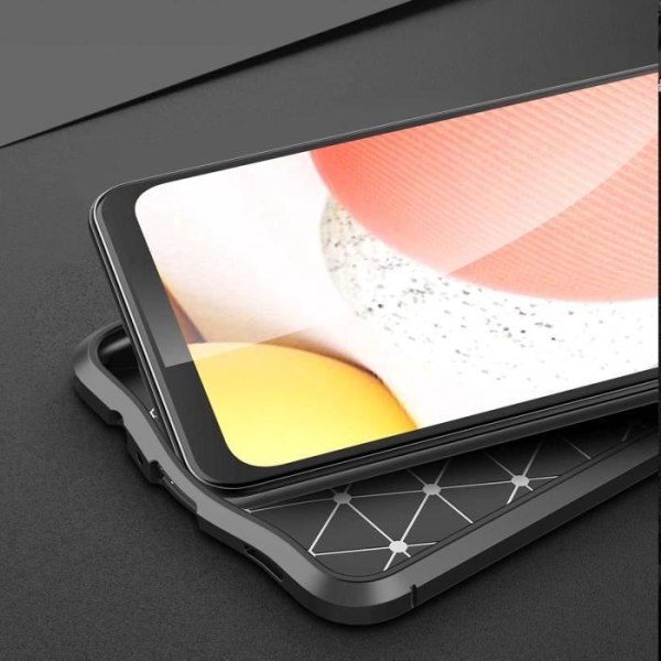 Skyddsfodral - CADORABO - Samsung Galaxy A12 / M12 - Syntetisk läder - TPU - Elegant design Svart