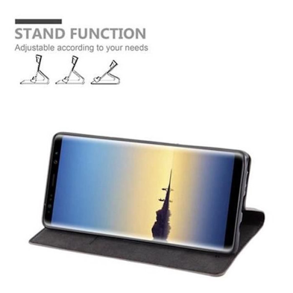Samsung Galaxy NOTE 8 Fodral i KAFFEBRUN från Cadorabo (INVISIBLE MAGNETIC CLOSURE Design) Helt skyddsfodral med