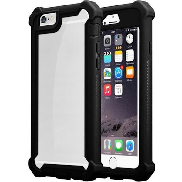 Cadorabo Fodral till Apple iPhone 6 - iPhone 6S i BLACK ALDER - 2-i-1