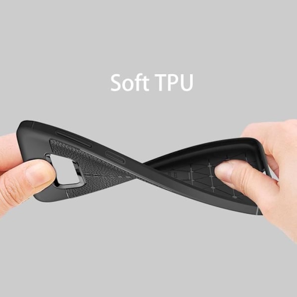Fodral till Samsung Galaxy S8 PLUS skal i djupt svart skyddande silikon TPU-läderfodral Djup svart