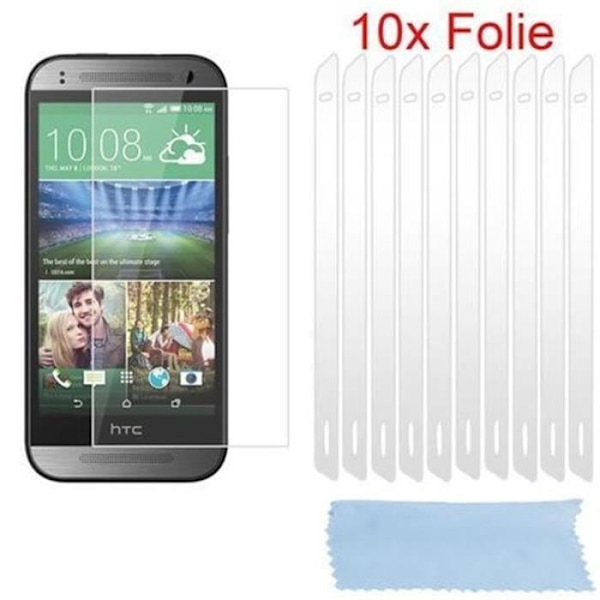 Cadorabo 10x HÖG KVALITETSfilmer och skärmskydd > HTC ONE M8 (2. Generation) < hög klar - Transparent Transparent