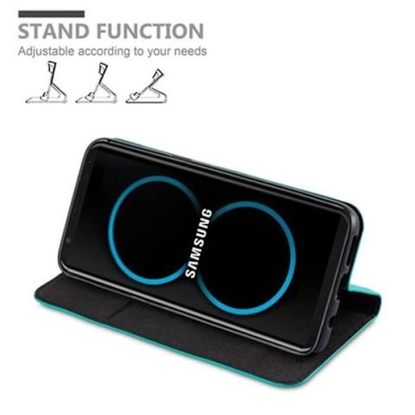 Samsung Galaxy S8 Fodral i OIL TURQUOISE från Cadorabo (INVISIBLE MAGNETIC CLOSURE Design) Komplett skyddsfodral med