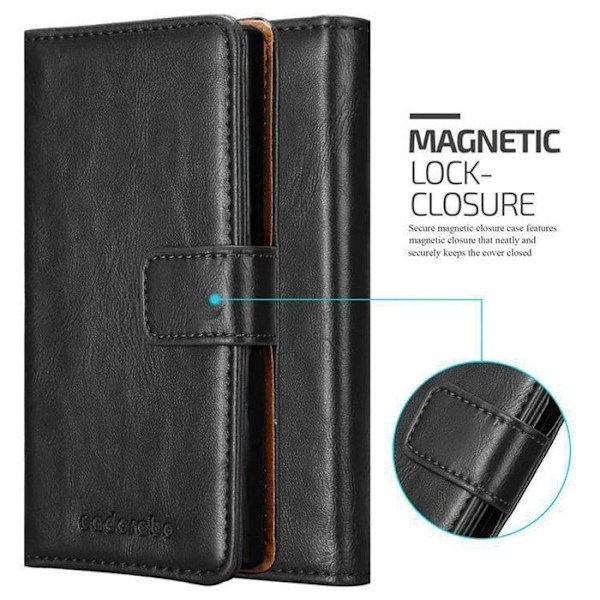 Coque för HTC ONE A9 i JET BLACK Skyddsskydd med stödfunktion Svart