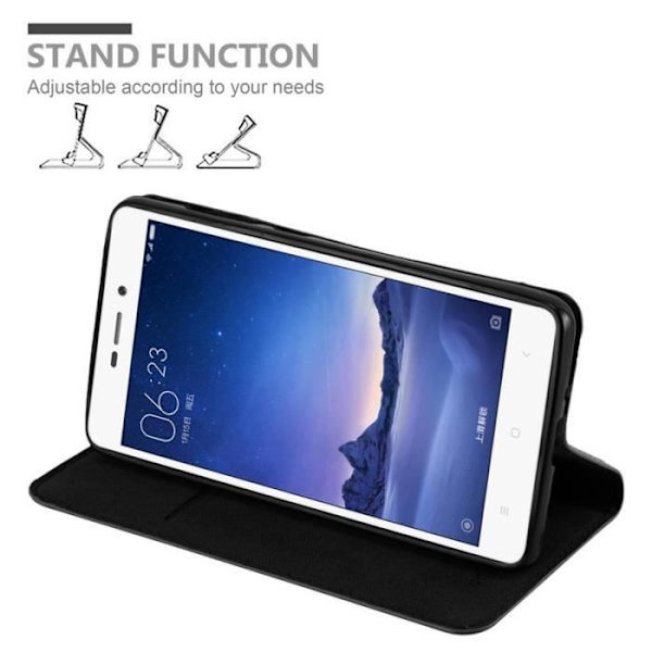 Cadorabo Fodral till Xiaomi RedMi 3S i NIGHT BLACK