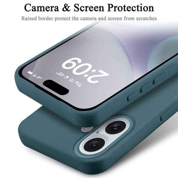 Skal för iPhone 16 Stötabsorberande i LIQUID GREEN Grön