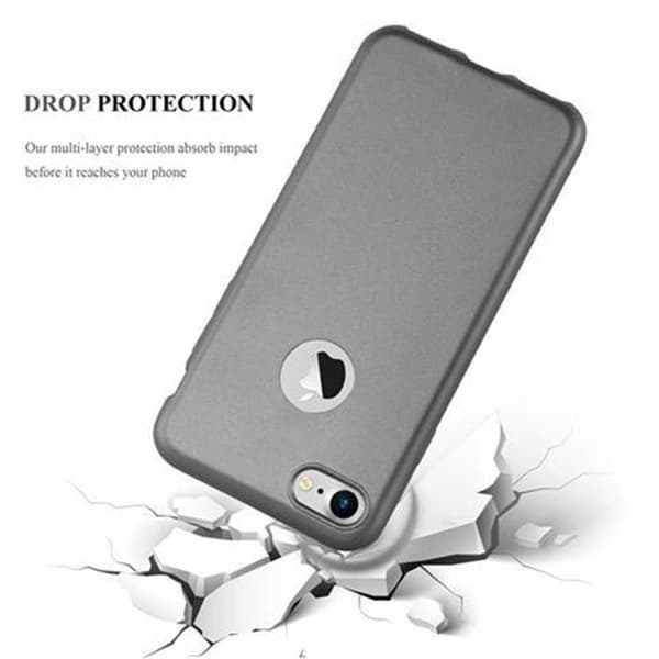 Skyddsfodral för iPhone 7 / 7S / 8 / SE 2020 i METALLISK GRÅ Matt Design Grå