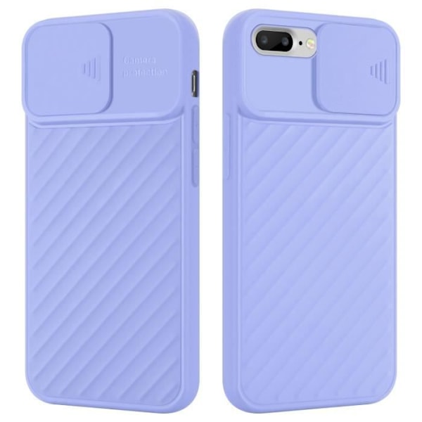 Fodral till Apple iPhone 7 PLUS / 7S PLUS / 8 PLUS Matt Lila Fodral Skal Silikon TPU och kameraskydd Lila