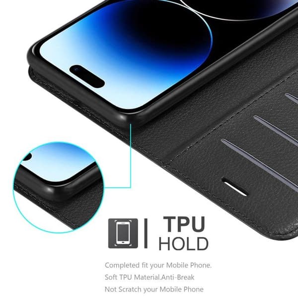 Etui för iPhone 14 PRO MAX i JET BLACK Svart