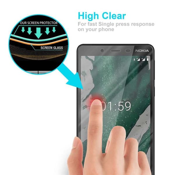 Härdat skärmskydd för Nokia 1 PLUS Vit