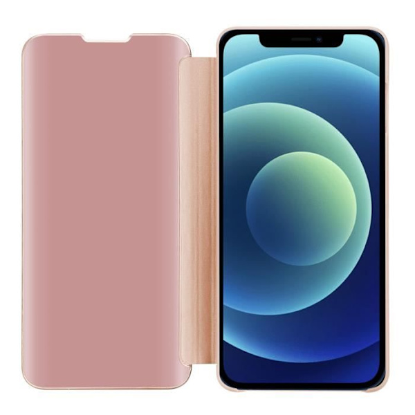 Etui för Apple iPhone 12/12 PRO - CADORABO - KUNZIT ROSA - 360° skydd - Design Clear View - Semi-stiftande KUNZIT ROSE