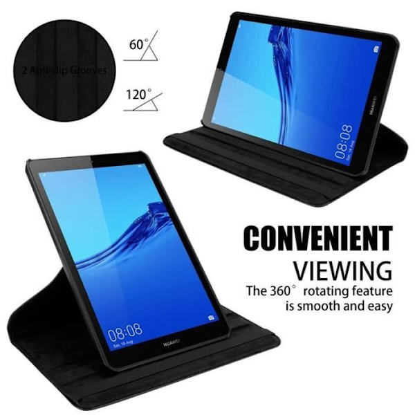 Cadorabo Fodral till Huawei MediaPad M5 8 (8,4" Zoll) i Svart - UTAN automatisk väckning