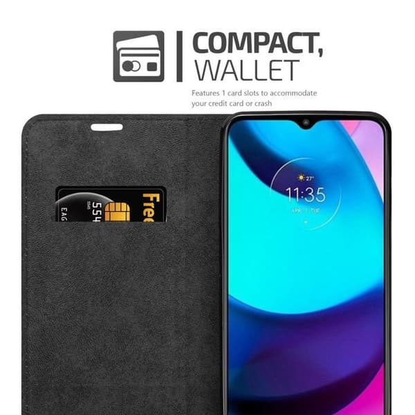Fodral för Motorola MOTO E20 / E30 / E40 Skal i MÖRK BRUN brun