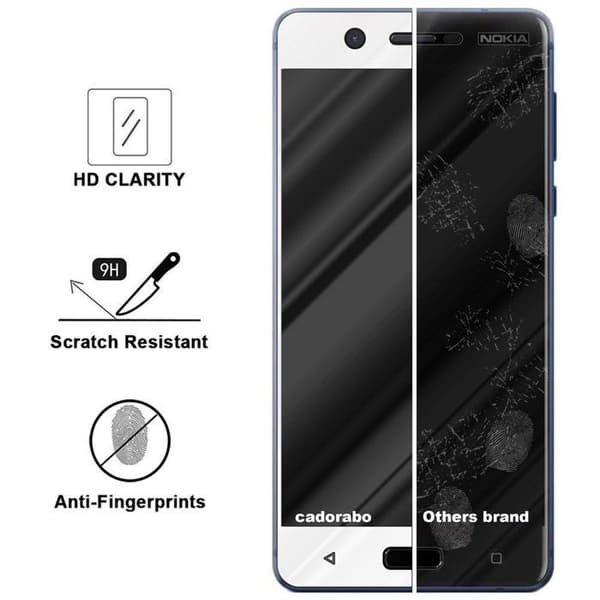 Helt härdat skärmskydd för Nokia 5 2017 Vit