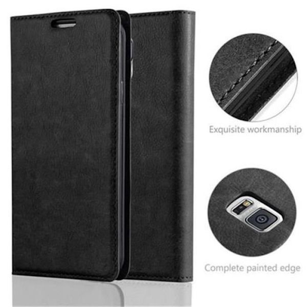 Cadorabo Fodral Samsung Galaxy S5 / S5 NEO NIGHT SVART Osynlig MAGNETISK STÄNGNING Fodral Fodral Stöder Stand Card Slot