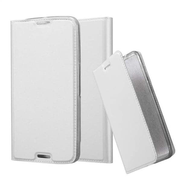 Fodral med lock för Motorola Google NEXUS 6 Etui i KLASSISK SILVER Plånbok Stötsäker Grå