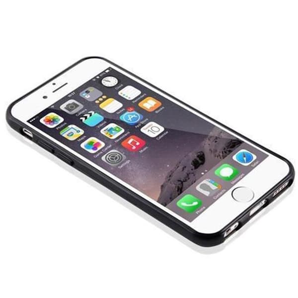 Transparent stötsäker silikonfodral för iPhone 6 / 6S Svart
