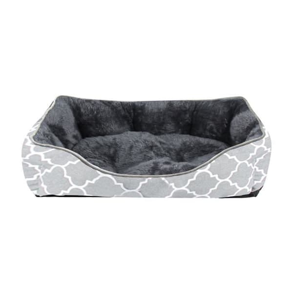 Intirilife Soft Hundkattsäng med Inneransiktskudde i Blå-Grå 57x47 cm