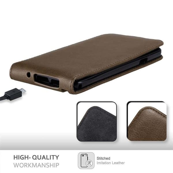 Etui för Samsung Galaxy NOTE 3 Flip-skal i MÖRK BRUN Skyddshölje brun