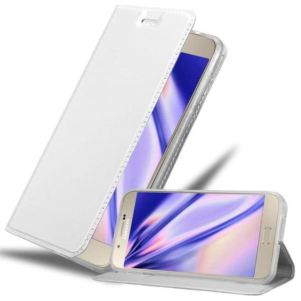 Flip-fodral för Samsung Galaxy A8 2015, Klassisk Silver Plånbok Stötsäker Grå