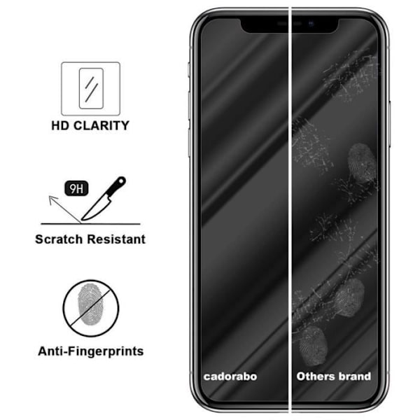Cadorabo härdat glas Apple iPhone X - XS Skärmskydd Härdat skydd för display HÖG TRANSPARENS Transparent