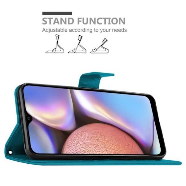 Cadorabo Fodral för Samsung Galaxy A10S i blått - blommönster
