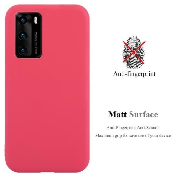 Fodral till Huawei P40 i CANDY RED Cadorabo Cover Protection Silikon TPU Fodral