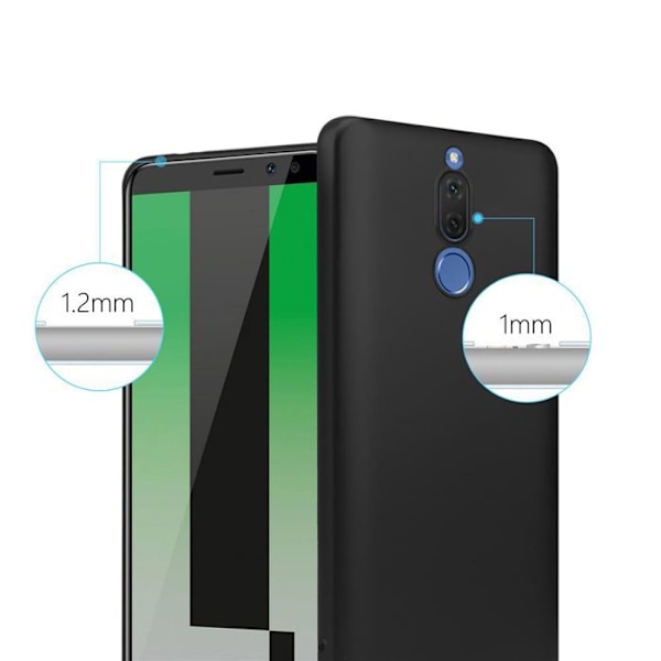 Coque för Huawei MATE 10 LITE Housse i METALLIC SVART Etui Case Cover Skydd Silikon TPU Cover matt Svart