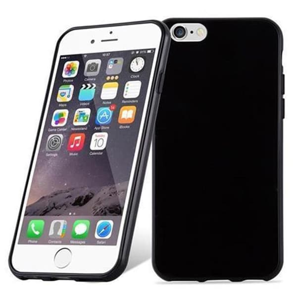 Transparent stötsäker silikonfodral för iPhone 6 / 6S Svart