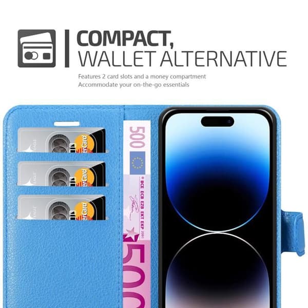 Etui för iPhone 14 PRO i PASTELLBLÅ Blå