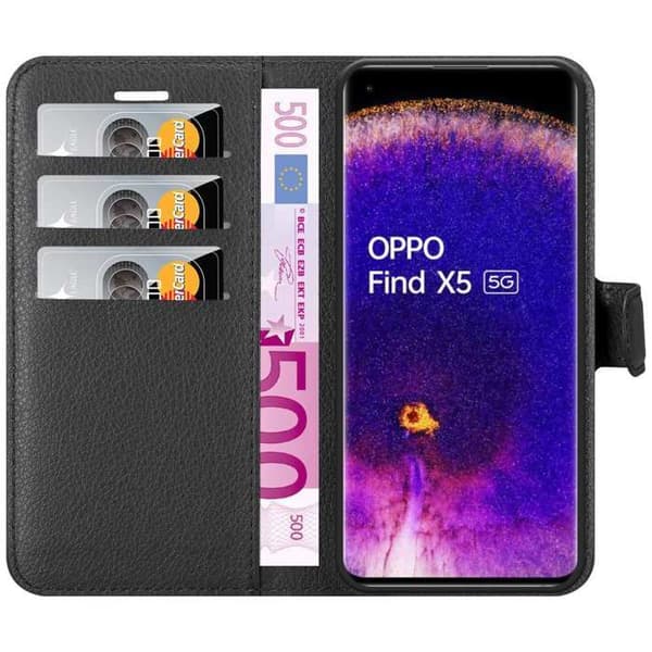 Etui för Oppo FIND X5 i JET BLACK Svart