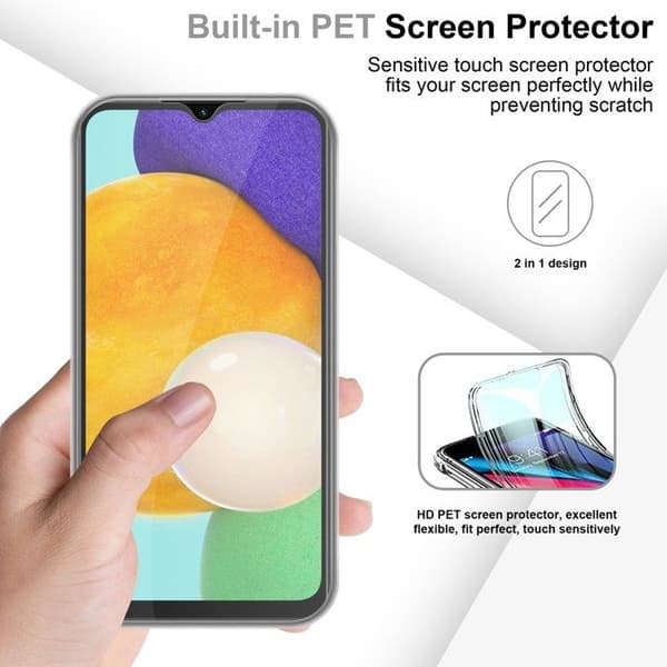 Transparent skydd för Samsung Galaxy A13 5G, helskydd Vit
