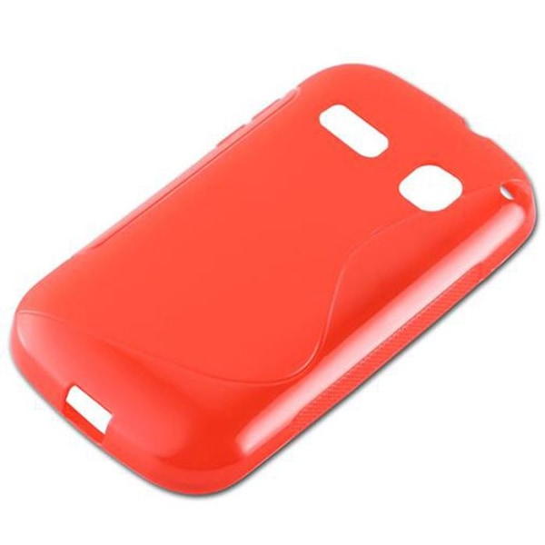 Silikon TPU flexibel S-Line skyddsfodral för Alcatel OneTouch POP C3 i KIRSEBÄR RÖD. Röd