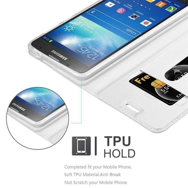 Fodral - CADORABO - Samsung Galaxy S4 Active - Grå - Halvstyv - Magnetisk stängning Grå