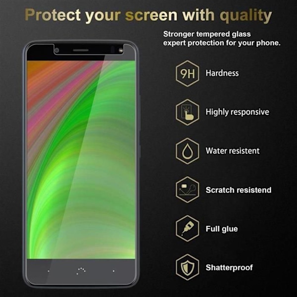 3x Härdat skyddsglas för BQ Aquaris U2 / U2 LITE Hög genomskinlig film Vit